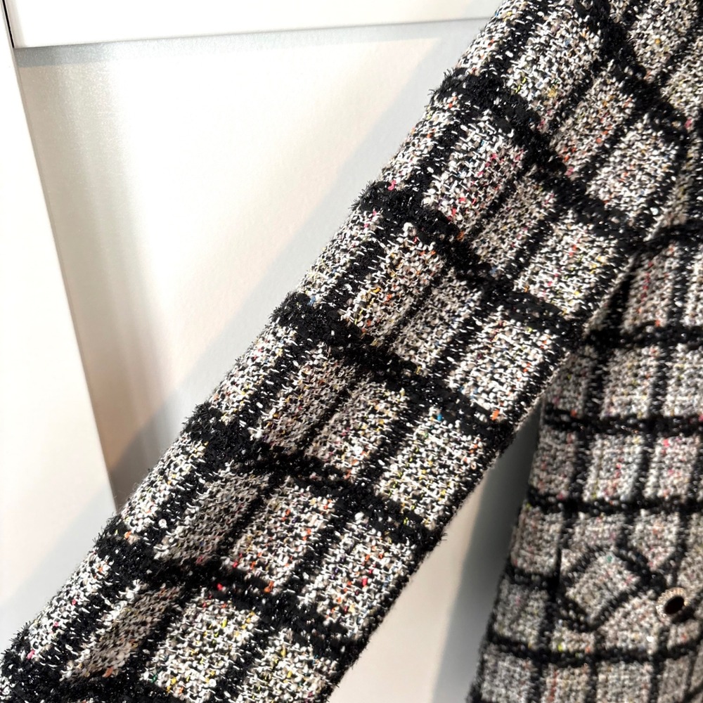NWT Bagatelle Women's Black Multicolor Sparkle Tweed Blazer in Size S - Picture 6 of 11